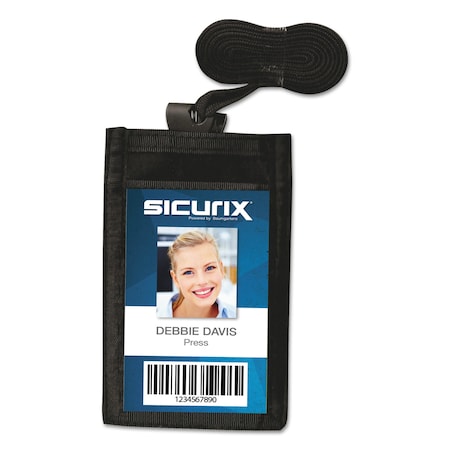 Sicurix Sicurix ID Neck Pouch, Vertical, 3 x 4 3/4, Black BAU55120